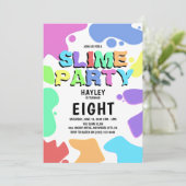 SLIME PARTIJ Kinderen Birthday Party Kaart (Staand voorkant)
