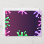 Slime Party Meisje Verjaardag Kleurrijke Speelgoed Kaart (Achterkant)