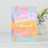 Slime Party Ombre Drift Birthday Rainbow Kaart (Staand voorkant)