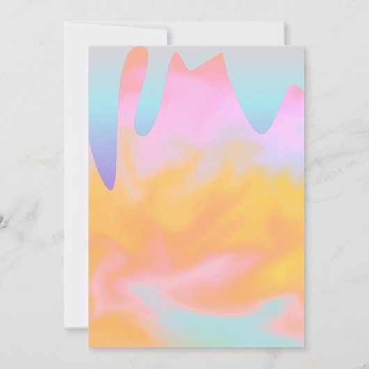 Slime Party Ombre Drift Birthday Rainbow Kaart (Achterkant)