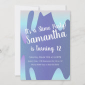 Slime Party Ombre Drift Birthday Sparkle Blue Kaart (Voorkant)