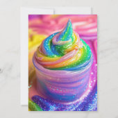 Slime Party Rainbow Kleuren Verjaardagsfeest Kaart (Achterkant)