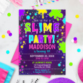Slime Party Uitnodiging Slime Verjaardag Uitnodigi