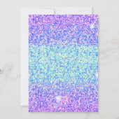 Slime Party Verjaardag Uitnodiging Glitter (Achterkant)