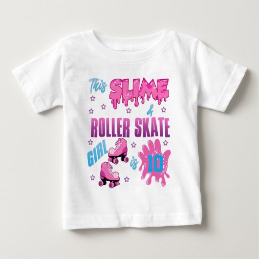 Slime Roller Schaats Colorful Birthday Girl Custom (Voorkant)