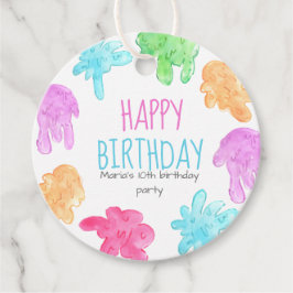 Slime thema kind verjaardagsgunst tag bedankjes labels