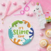 Slime Time Verjaardagsfeestje Borden Sinaasappel B Papieren Bordje (Feest)