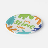 Slime Time Verjaardagsfeestje Borden Sinaasappel B Papieren Bordje (Gekanteld)