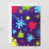 Slime Uitnodiging Glow Slime Party Neon Slime Part (Achterkant)