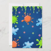 Slime uitnodiging voor verjaardagsfeestje (Achterkant)