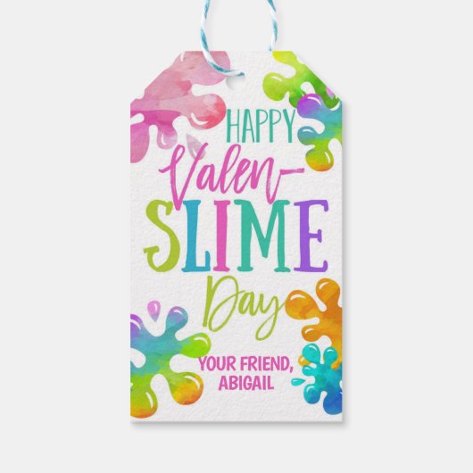 Slime Valentijn Favor Tag Cadeaulabel (Achterkant)