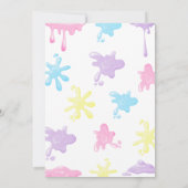 Slime verjaardagsfeestje kaart (Achterkant)