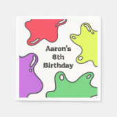 Slime verjaardagsfeestje servet (Voorkant)