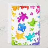 Slime verjaardagsuitnodiging kaart (Achterkant)