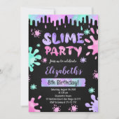 Slime verjaardagsuitnodiging kaart (Voorkant)