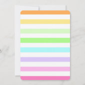 Slime verjaardagsuitnodiging, pastel regenboogmeis kaart (Achterkant)