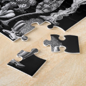 Slime vormen in zwart-wit legpuzzel (Zijkant)