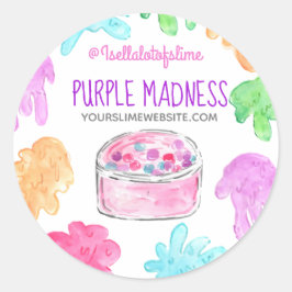 Slime zakelijke sticker productetiket