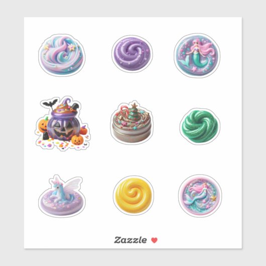 slimes beautiful fairy mermaid halloween and chris sticker (Vel)