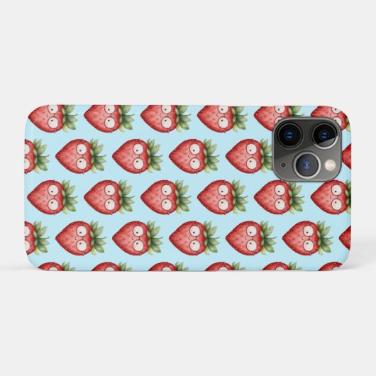 Slimme Aardbei  Case-Mate iPhone Case (Achterkant (horizontaal))