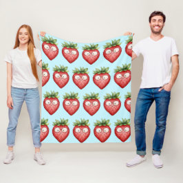 Slimme Aardbei Fleece Deken