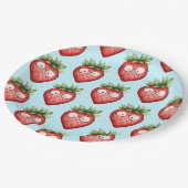 Slimme Aardbei Papieren Bordje (Gekanteld)
