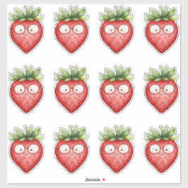 Slimme Aardbei Sticker