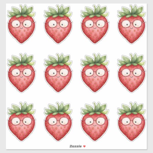 Slimme Aardbei Sticker (Vel)