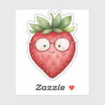 Slimme Aardbei Sticker