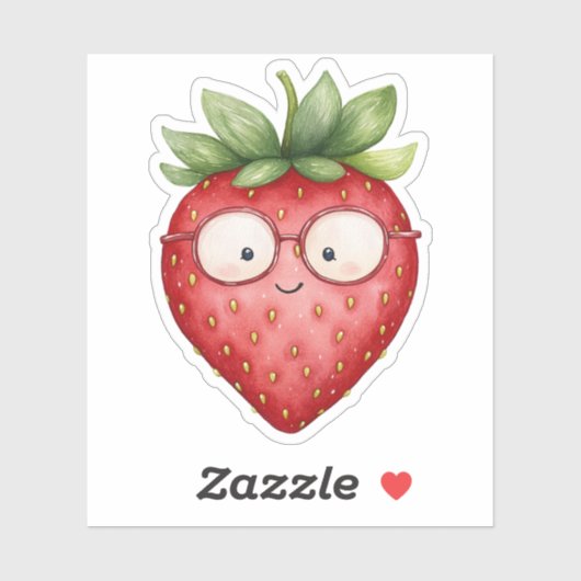 Slimme Aardbei Sticker (Vel)