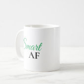 Slimme AF Groene Uitdrukkingsverklaring Koffiemok (Voorkant links)