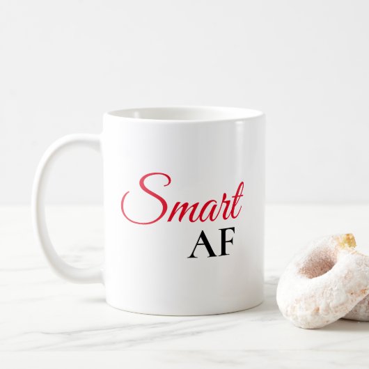 Slimme AF Rode Expressie Statement Koffiemok (Met donut)