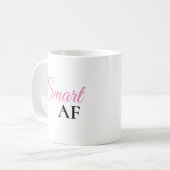 Slimme AF Roze Uitdrukking Statement Koffiemok (Voorkant links)