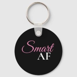 Slimme AF Roze Uitdrukking Statement Sleutelhanger