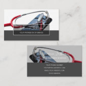 Slimme arts met digitale Smartphone Stethoscoop Visitekaartje (Voorkant / Achterkant)