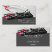 Slimme arts met digitale Smartphone Stethoscoop Visitekaartje (Voorkant / Achterkant)