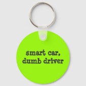 slimme auto, domme chauffeur sleutelhanger (Voorkant)