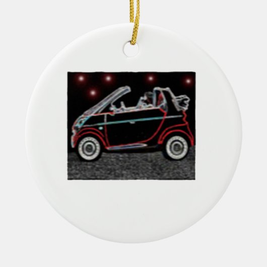Slimme auto keramisch ornament (Voorkant)