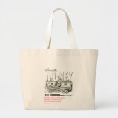 "Slimme besparingen, stijlvol winkelen!" Grote Tote Bag (Voorkant)