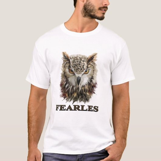 Slimme Blik Uil T-Shirt 🦉 (Voorkant)