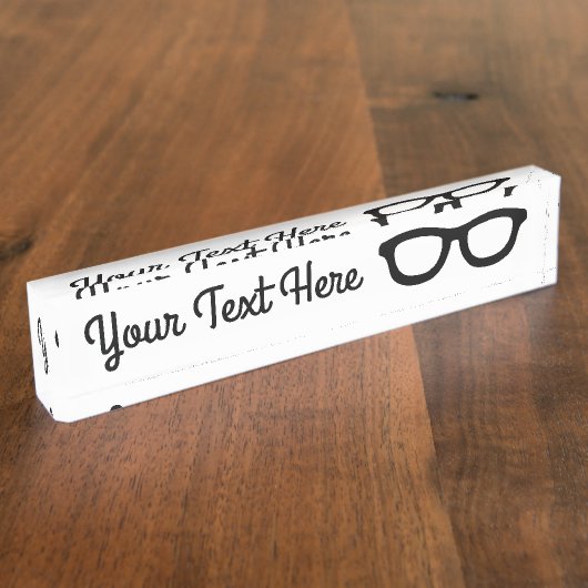 Slimme bril naambordje (Zijkant)
