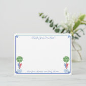 Slimme Buxus 4 juli Bruiloft of Baby Shower Bedankkaart (Staand voorkant)