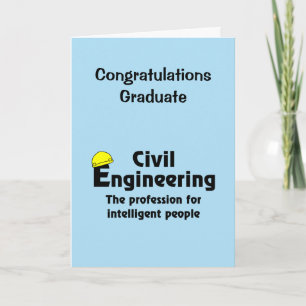 Slimme Civiel Ingenieur Afstudeerkaart Bedankkaart