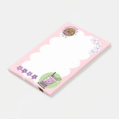 Slimme Cookie & Boba Tea kawaii Post-it® Notes (Schuin)