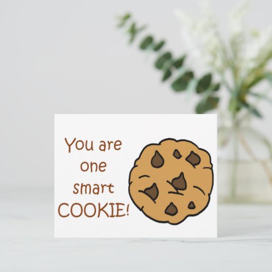 Slimme cookie - Grappige quote Briefkaart (Staand voorkant)
