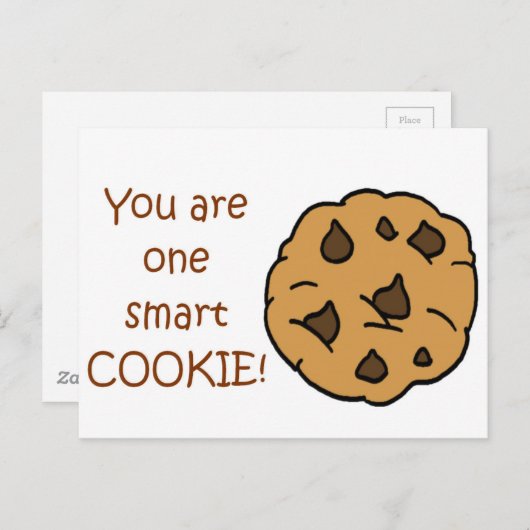 Slimme cookie - Grappige quote Briefkaart (Voorkant / Achterkant)