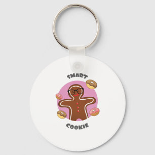 Slimme cookie met lekkernijen sleutelhanger