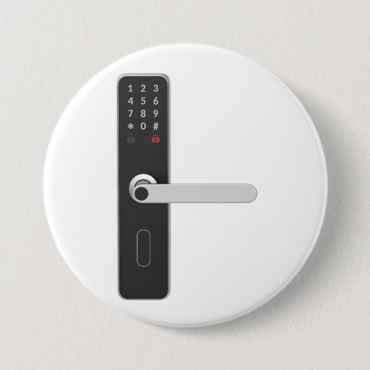 Slimme deurvergrendeling met geïntegreerd toetsenb ronde button 7,6 cm (Voorkant)