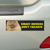 Slimme drivers maken geen 'Tailgate'. Gemiddelde k Bumpersticker (Op auto)