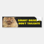 Slimme drivers maken geen 'Tailgate'. Gemiddelde k Bumpersticker (Voorkant)